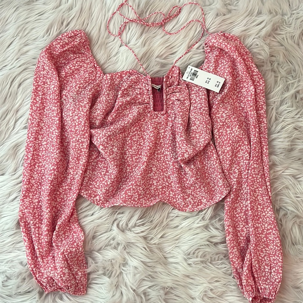 Abercrombie & Fitch Pink Patterned Blouse